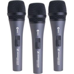 Sennheiser e835-S 3-Pack dynamic cardioid microphone